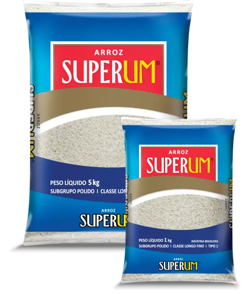 Embalagem de arroz SuperUm da Favarin